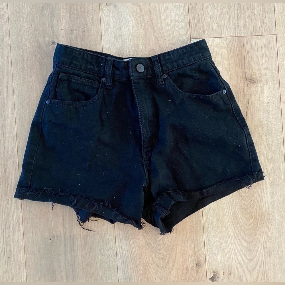 Abrand black jean shorts
